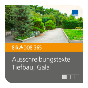Logo SIRADOS Architektur 365 Ausschreibungstexte Tiefbau, Gala
